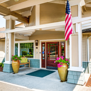 front entrance to community
