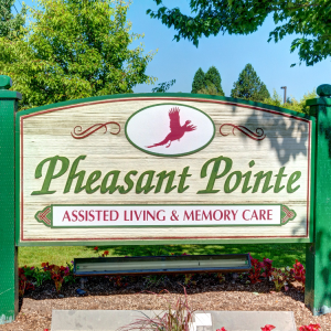 sign that says pheasant pointe