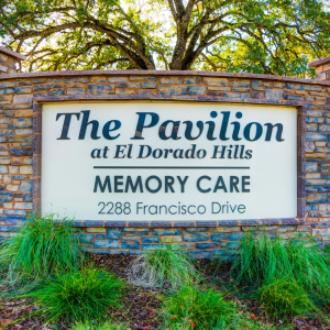 sign that says the Pavilion at El Dorado Hills