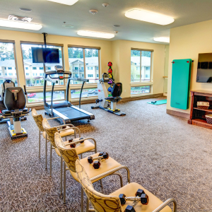 exercise room with chairs and equipment