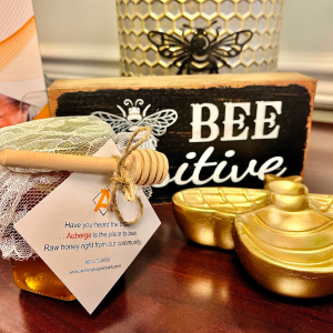materials to make honey and a bee sign