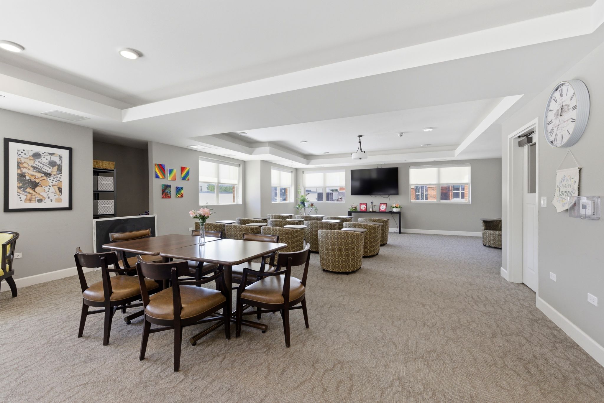 A spacious area for socializing.