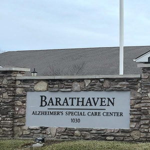 sign outside of community that says Barathaven