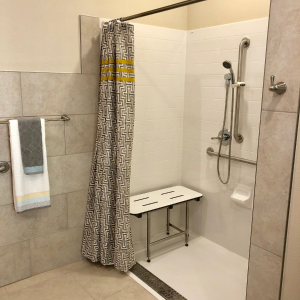 accessible bathroom with shower