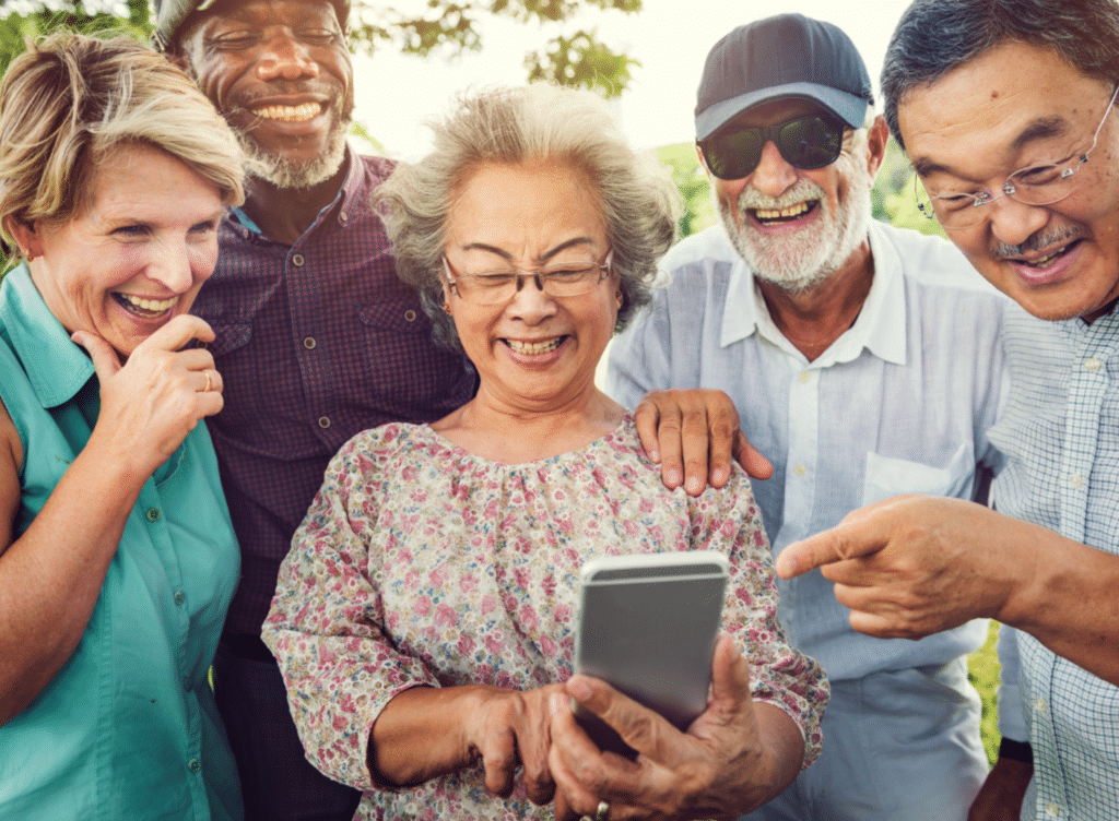 Independent living seniors gathering