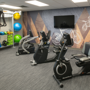 gym with exercise equipment