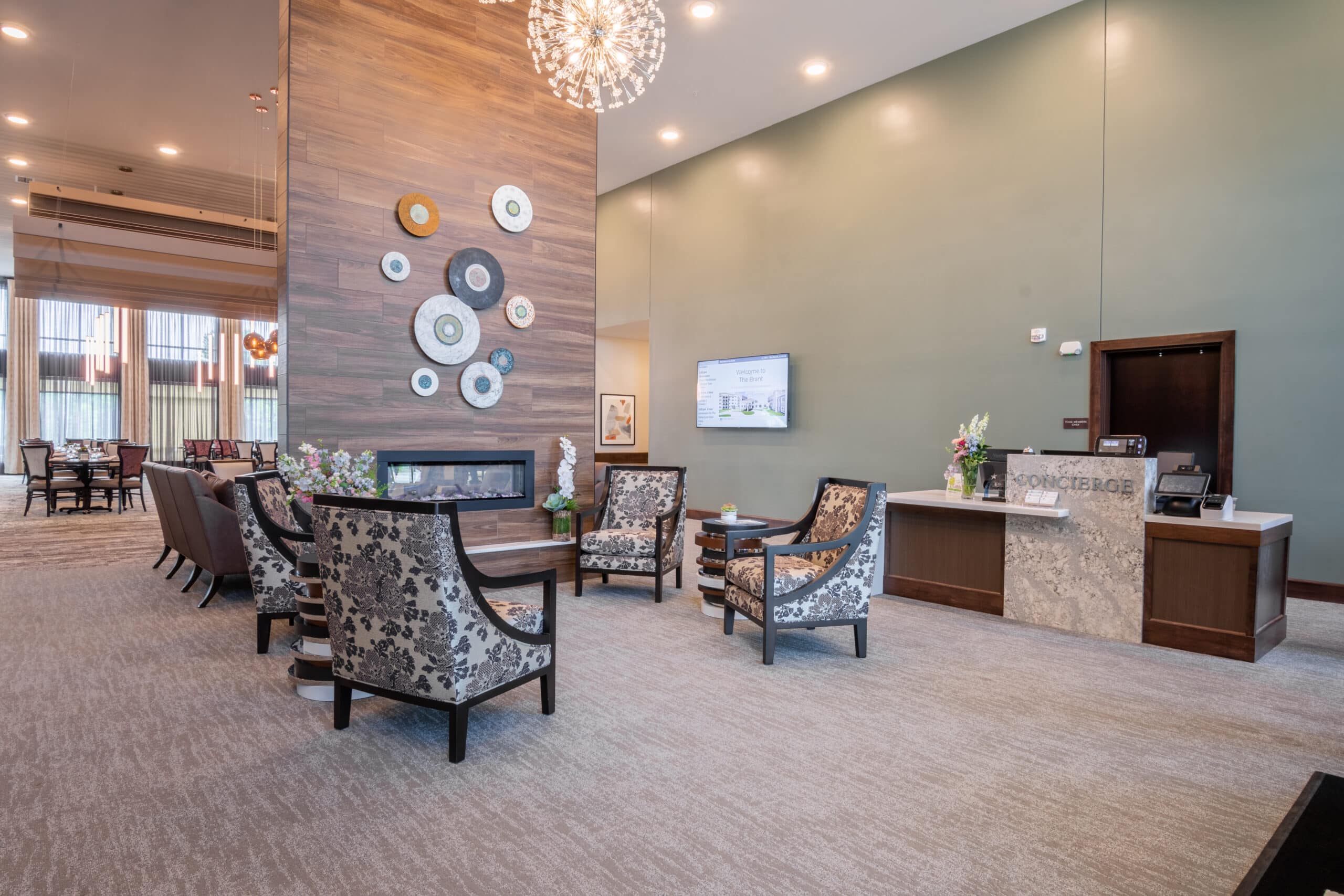 Take a look at the lobby in our wonderful senior living community!