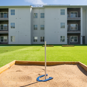 Horseshoe game outside for residents to play