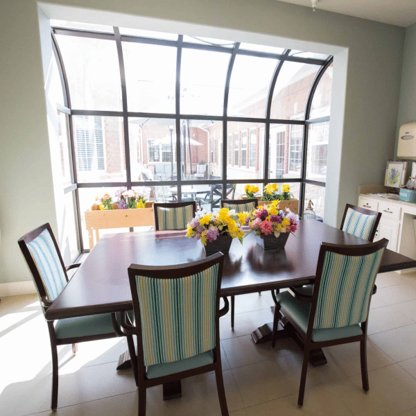 Dining room with table