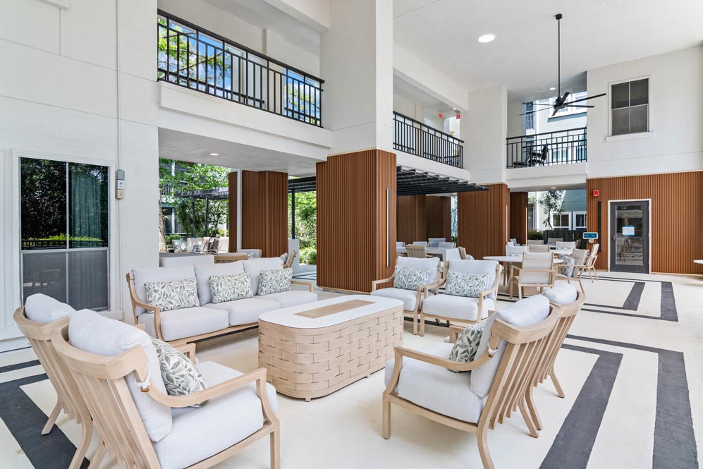 Outdoor lounging area